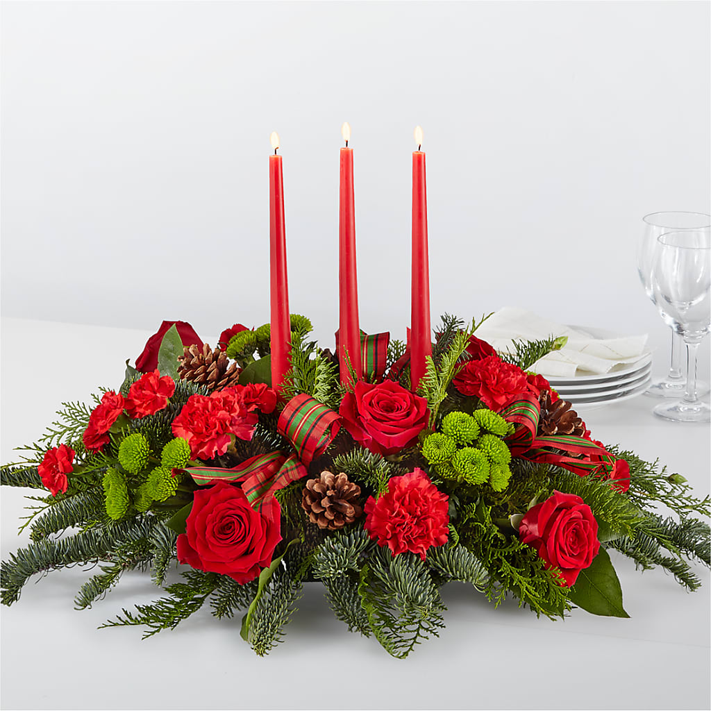 By the Candlelight Centerpiece – Black Orchid Florist, Santa Ana CA