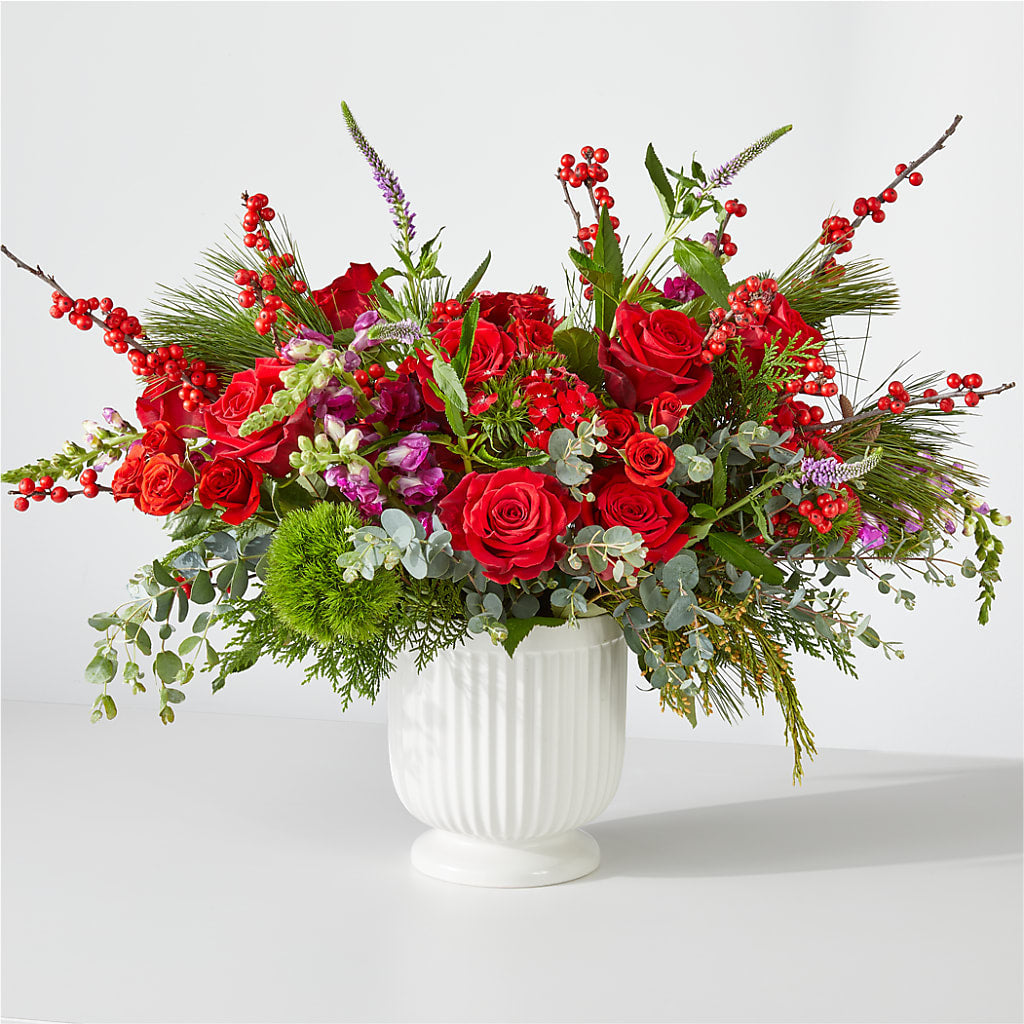 Big Red Bow Bouquet – Black Orchid Florist, Santa Ana CA