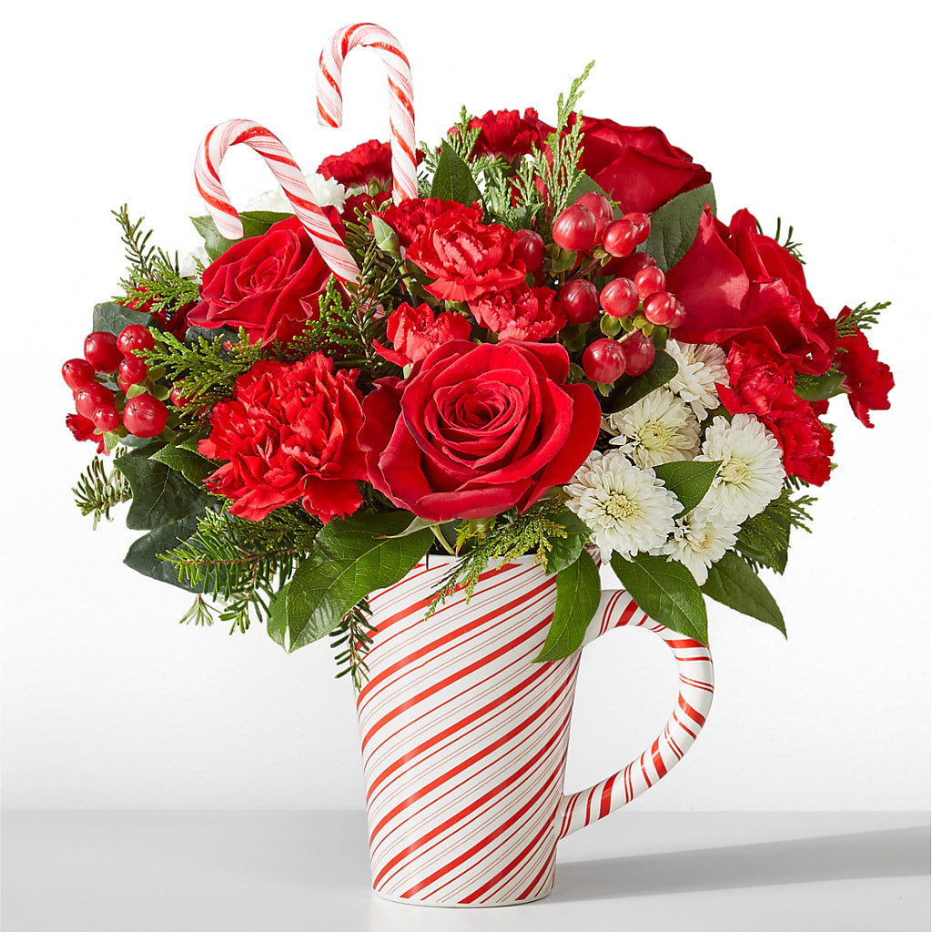 Peppermint Swirl Mug – Black Orchid Florist, Santa Ana CA
