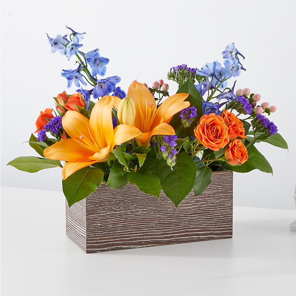 Radiant Citrus Box Bouquet – Black Orchid Florist, Santa Ana CA