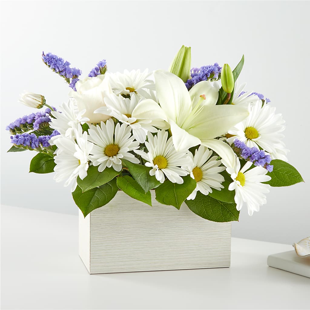 Beyond Blue Box Bouquet – Black Orchid Florist, Santa Ana CA