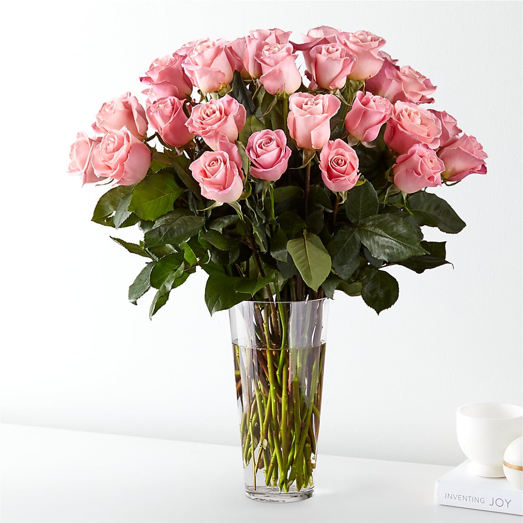 Long Stem Pink Rose Bouquet – Black Orchid Florist, Santa Ana CA