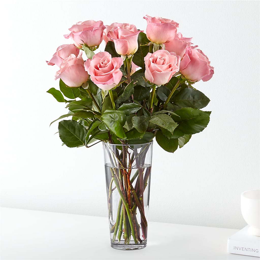 Long Stem Pink Rose Bouquet – Black Orchid Florist, Santa Ana CA