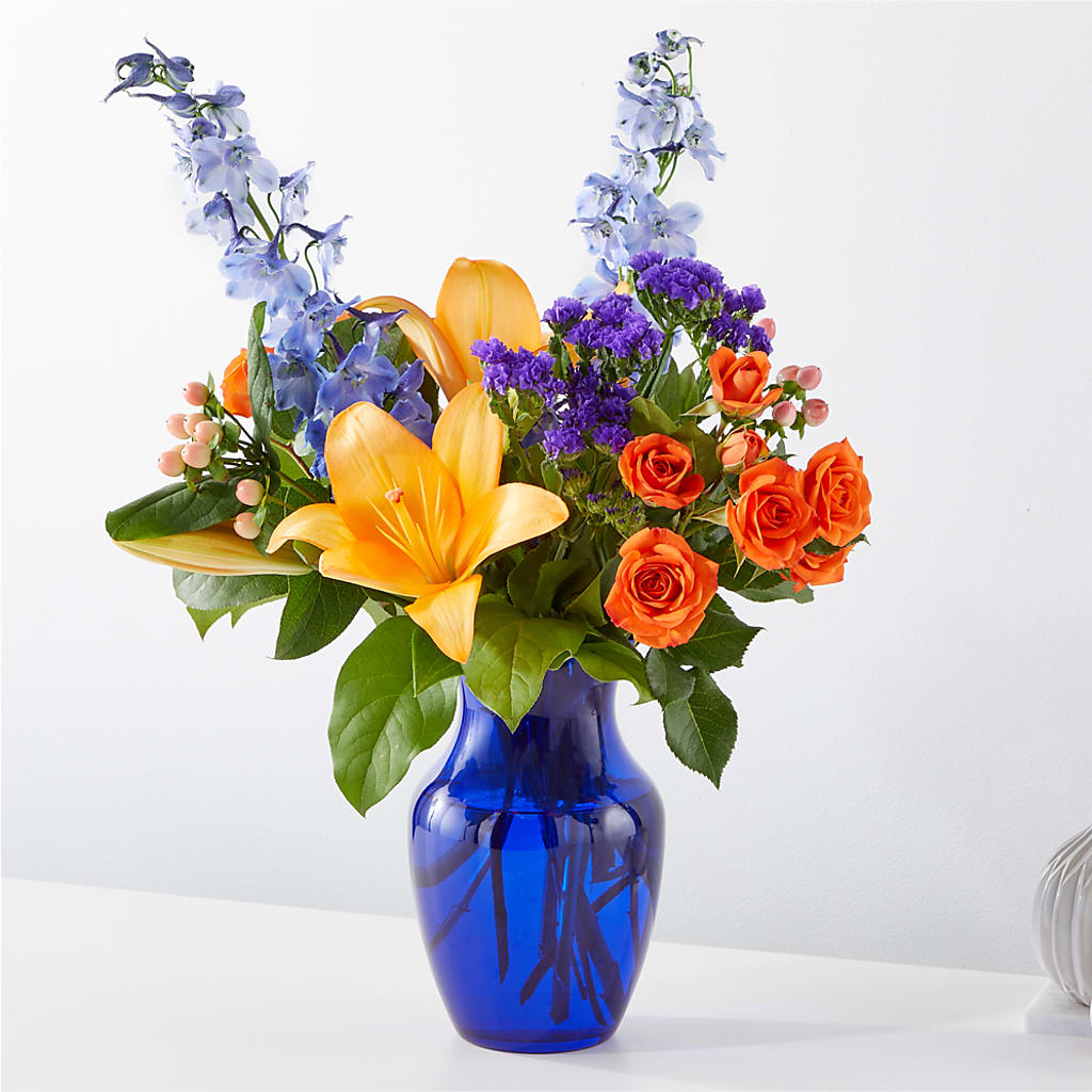 Radiant Citrus Bouquet – Black Orchid Florist, Santa Ana CA