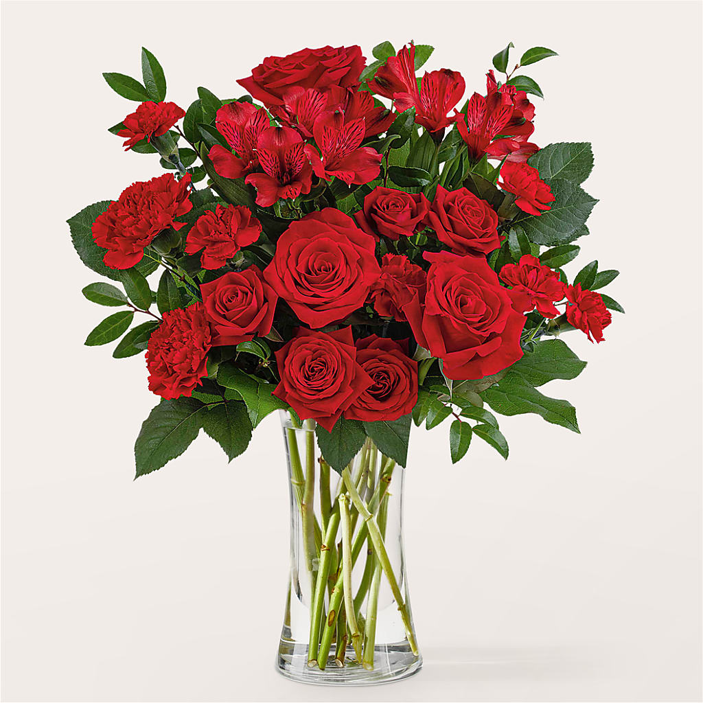 Brilliant Ruby Bouquet – Black Orchid Florist, Santa Ana CA