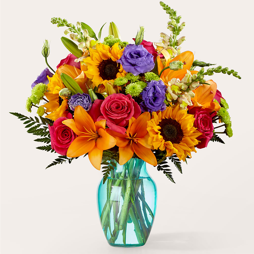 Double Rainbow Bouquet – Black Orchid Florist, Santa Ana CA