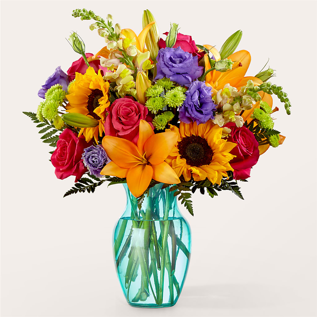 Double Rainbow Bouquet – Black Orchid Florist, Santa Ana CA