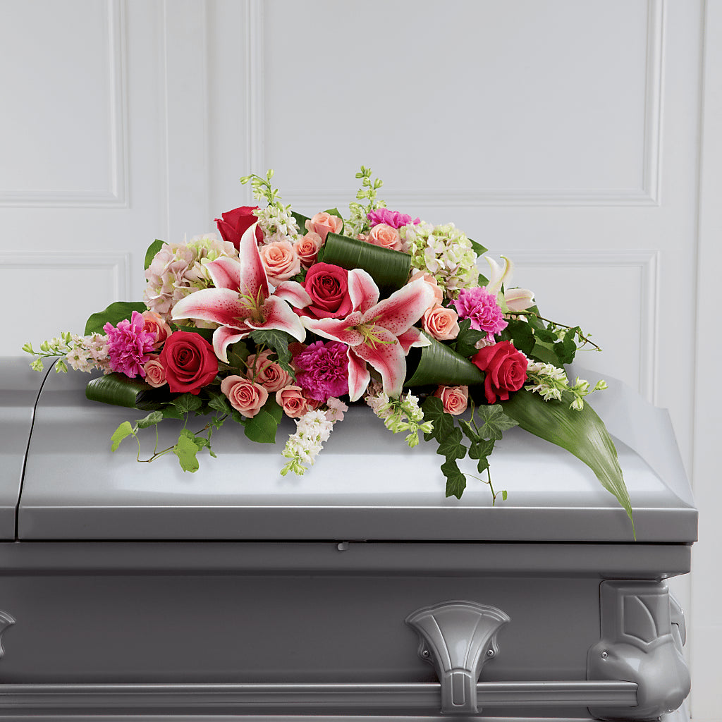 Splendid Grace Casket Spray – Black Orchid Florist, Santa Ana CA