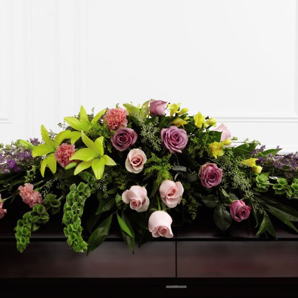 Forever Beloved Casket Spray – Black Orchid Florist, Santa Ana CA