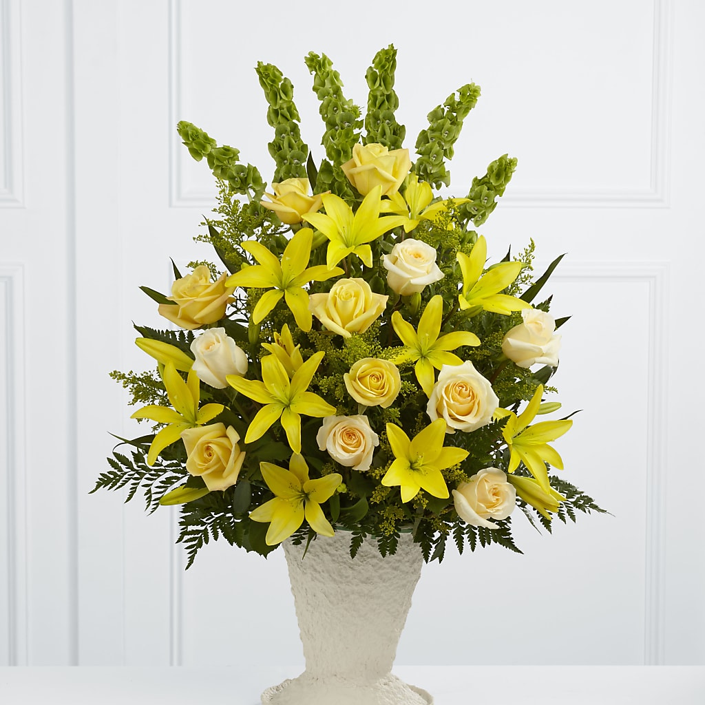 Golden Memories Arrangement – Black Orchid Florist, Santa Ana CA