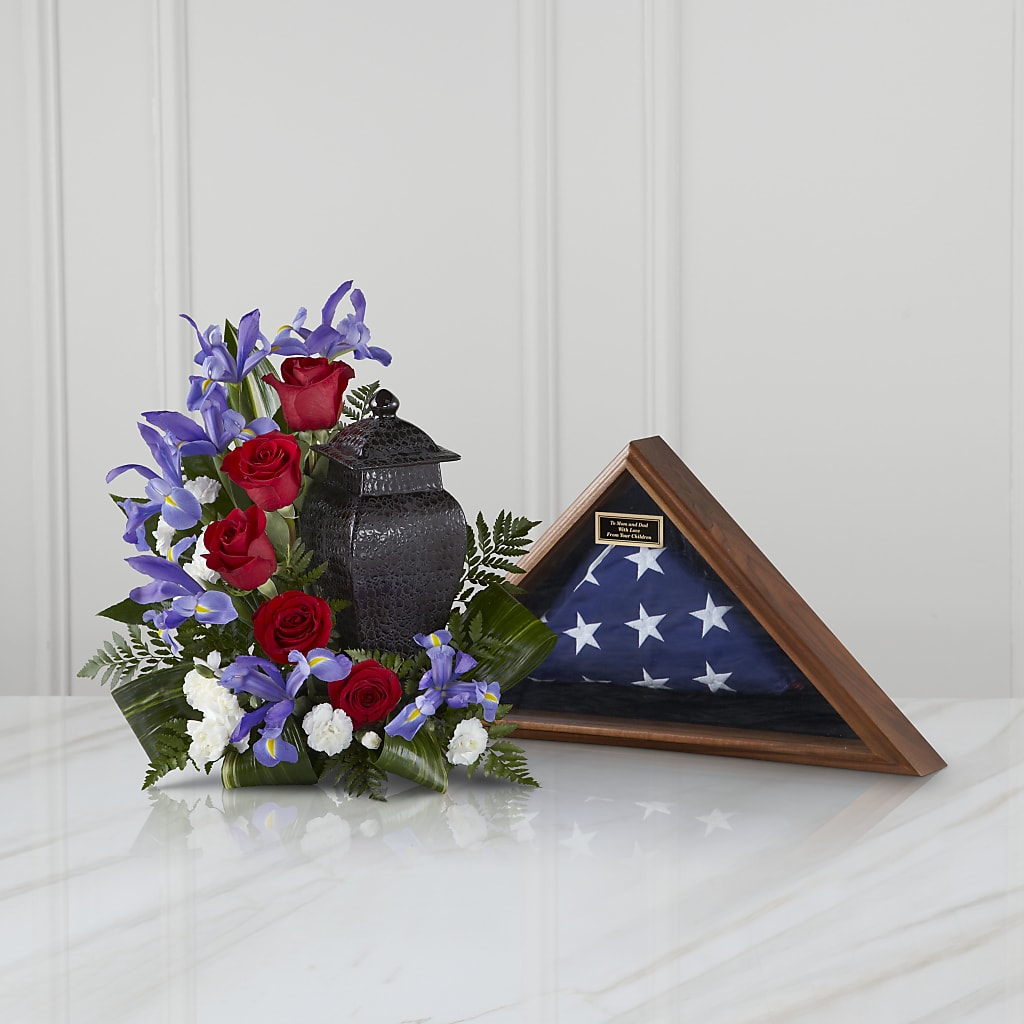 Patriotic Tribute Arrangement – Black Orchid Florist, Santa Ana CA
