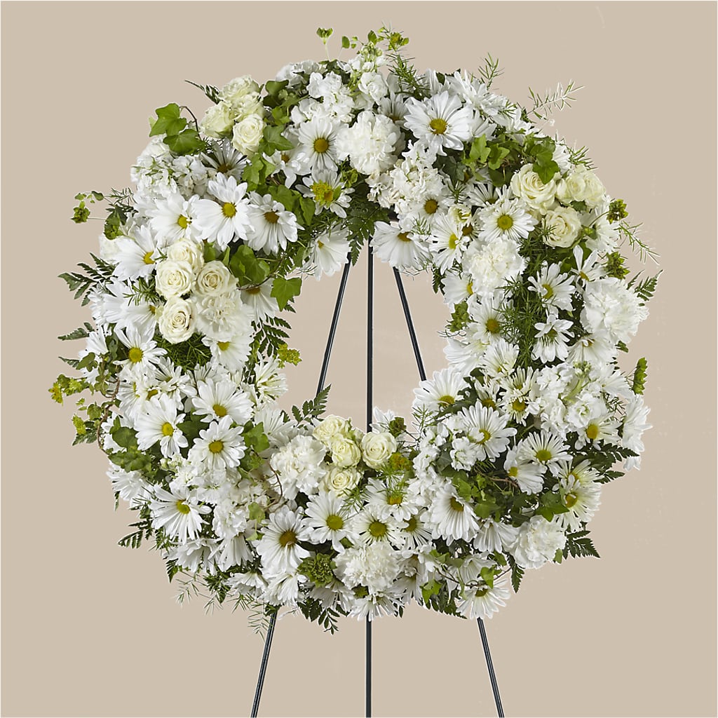 Faithful Wishes Wreath – Black Orchid Florist, Santa Ana CA