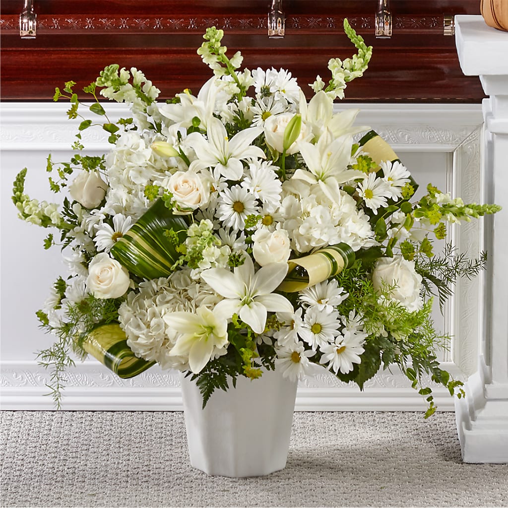 Thoughts of Tranquility Floor Basket – Black Orchid Florist, Santa Ana CA
