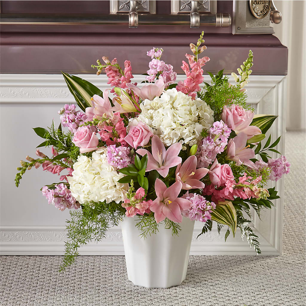 Simply Serene Floor Basket – Black Orchid Florist, Santa Ana CA