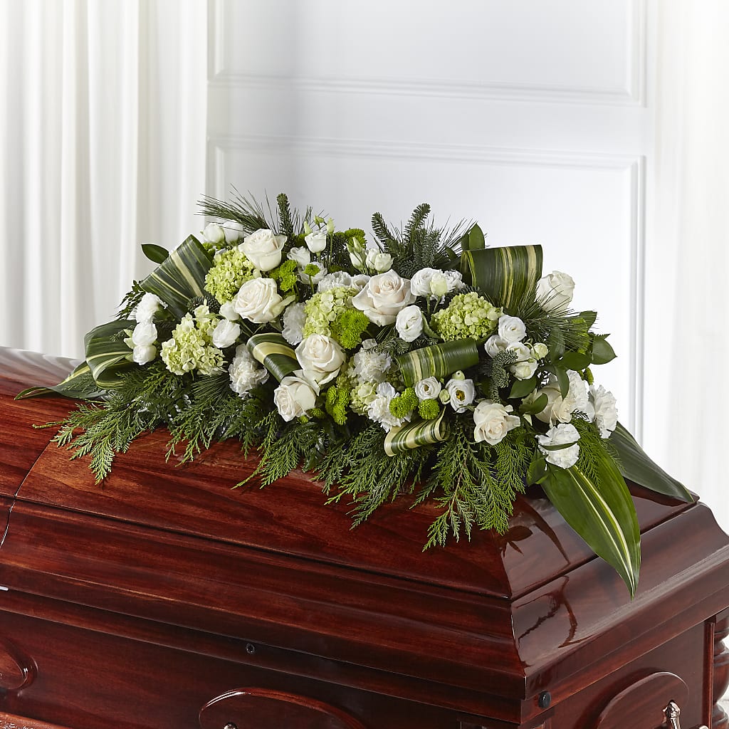 Hopeful Gesture Casket Spray – Black Orchid Florist, Santa Ana CA