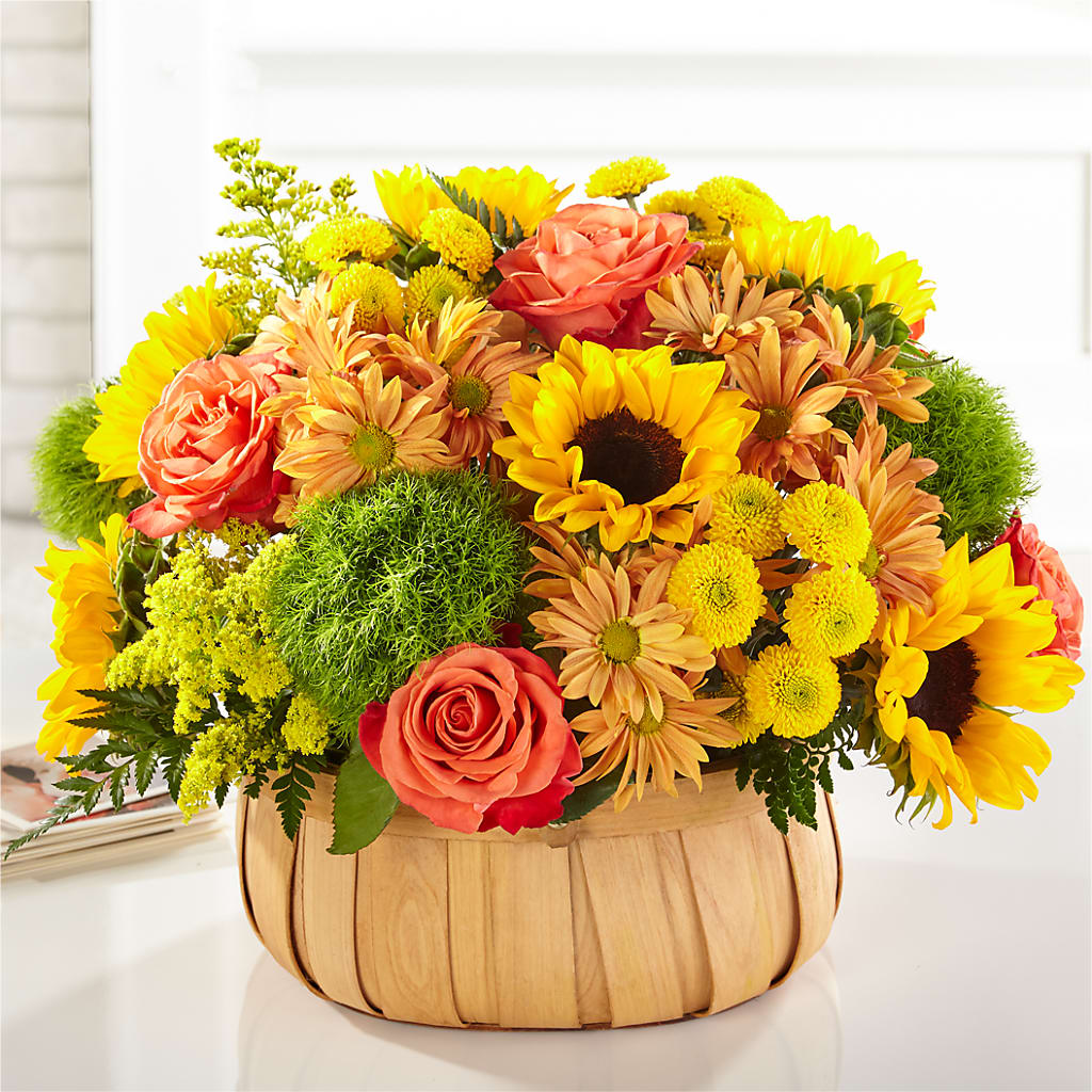 Harvest Sunflower Basket – Black Orchid Florist, Santa Ana CA