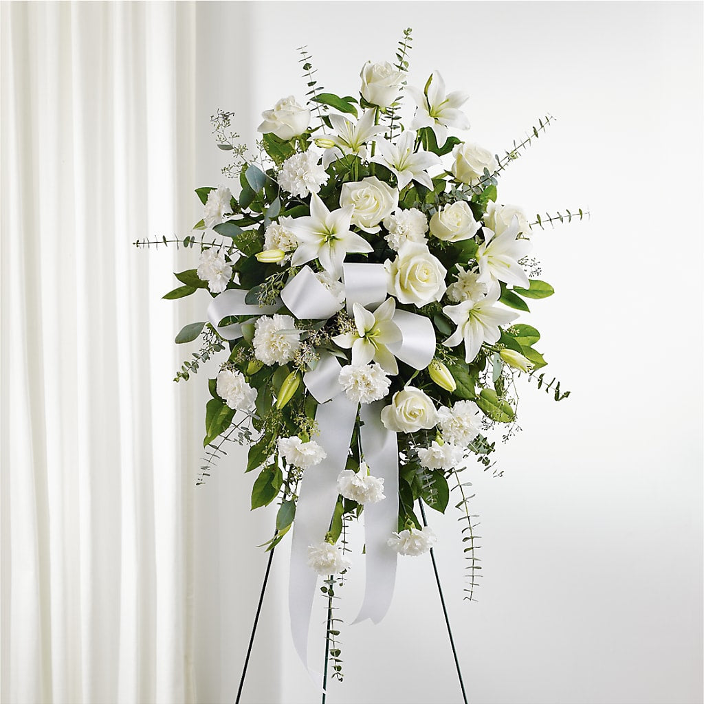 With Care Standing Spray – Black Orchid Florist, Santa Ana CA