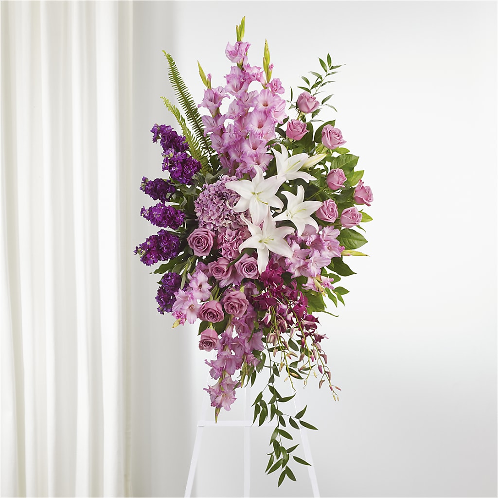 Never Alone Standing Spray – Black Orchid Florist, Santa Ana CA