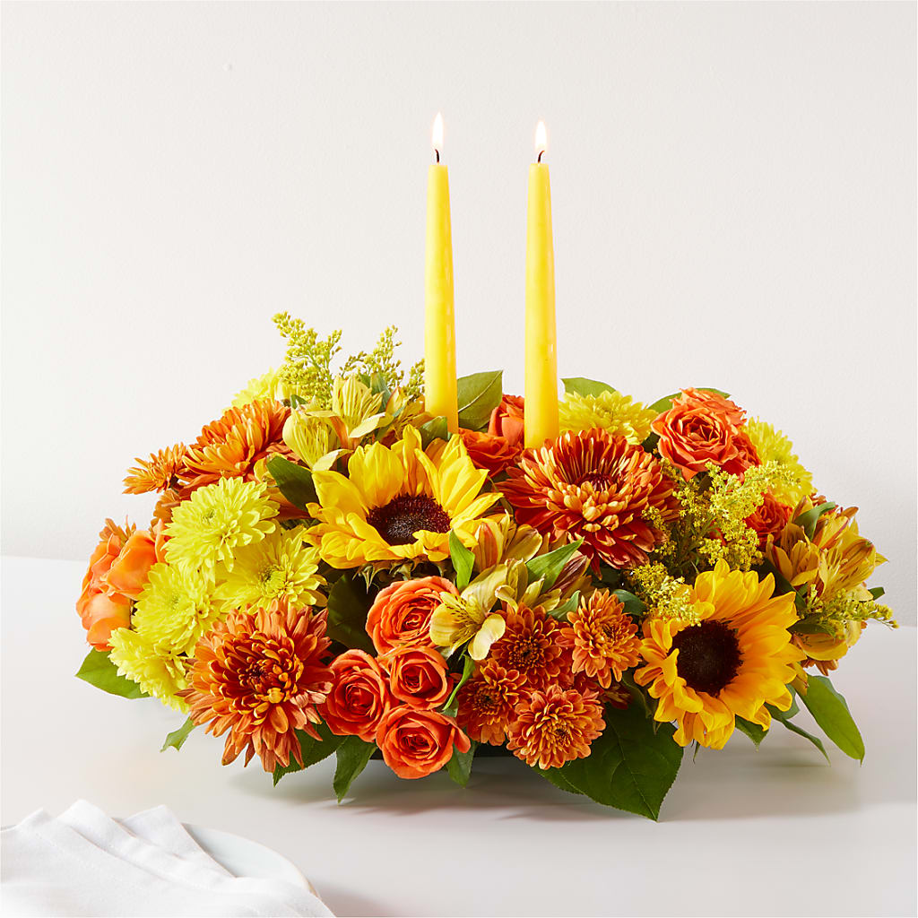 Autumn Harmony Centerpiece – Black Orchid Florist, Santa Ana CA