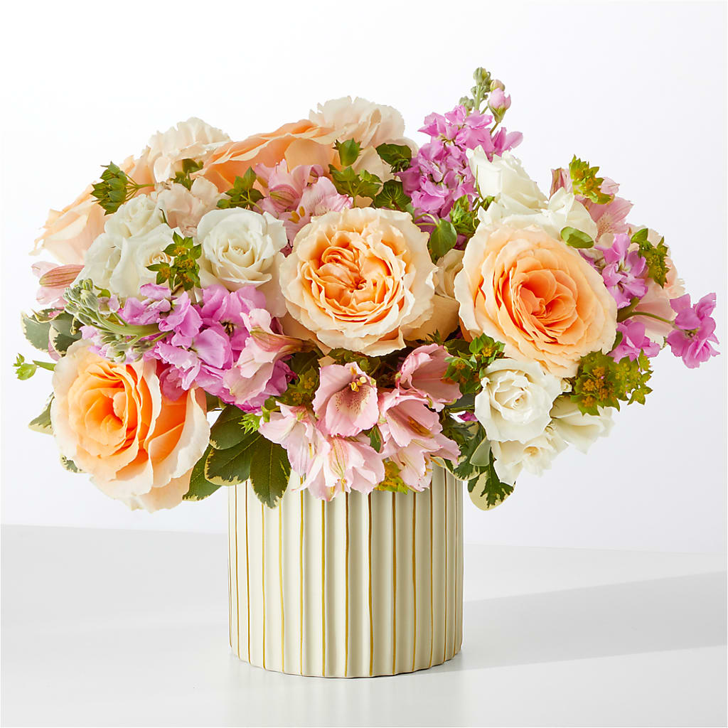 Paradise Bouquet with Ivory Vase – Black Orchid Florist, Santa Ana CA