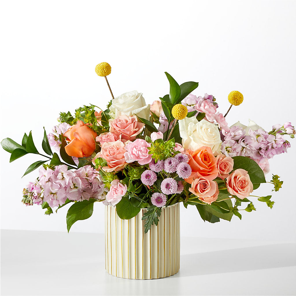 French Market Bouquet with Ivory Vase – Black Orchid Florist, Santa Ana CA