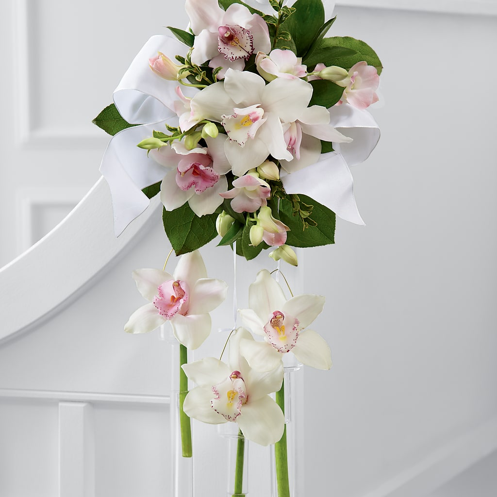 Perfect Entrance Pew Arrangement – Black Orchid Florist, Santa Ana CA