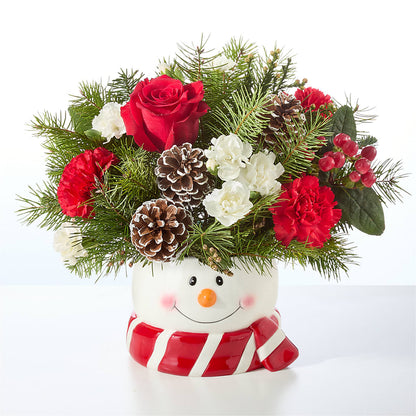Jolly Snowman Bouquet –  Black Orchid Florist, Santa Ana CA