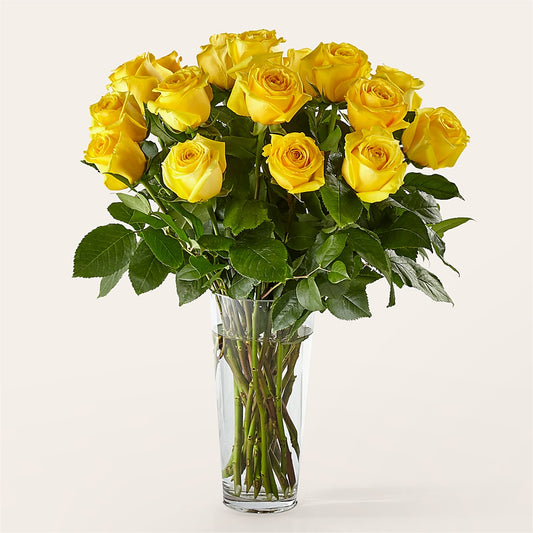 Long Stem Yellow Rose Bouquet –  Black Orchid Florist, Santa Ana CA