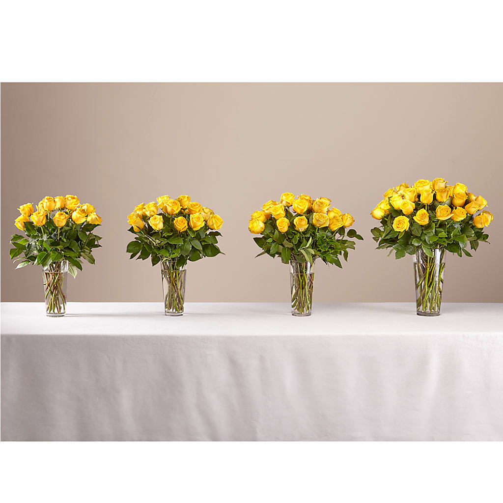 Long Stem Yellow Rose Bouquet –  Black Orchid Florist, Santa Ana CA