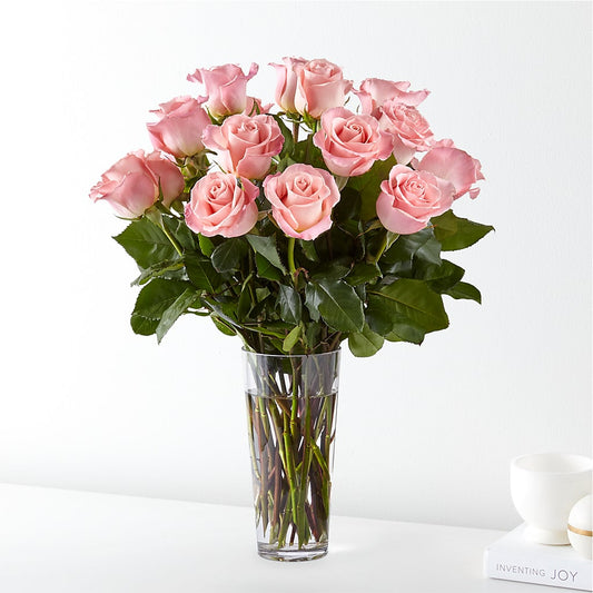 Long Stem Pink Rose Bouquet –  Black Orchid Florist, Santa Ana CA