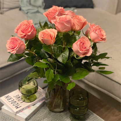 Long Stem Pink Rose Bouquet –  Black Orchid Florist, Santa Ana CA
