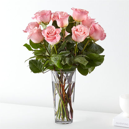 Long Stem Pink Rose Bouquet –  Black Orchid Florist, Santa Ana CA