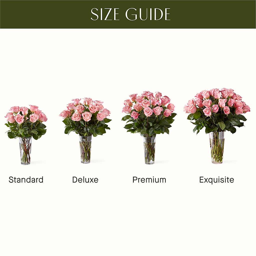 Long Stem Pink Rose Bouquet –  Black Orchid Florist, Santa Ana CA