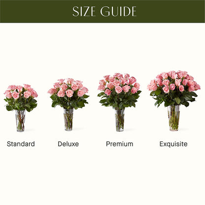 Long Stem Pink Rose Bouquet –  Black Orchid Florist, Santa Ana CA