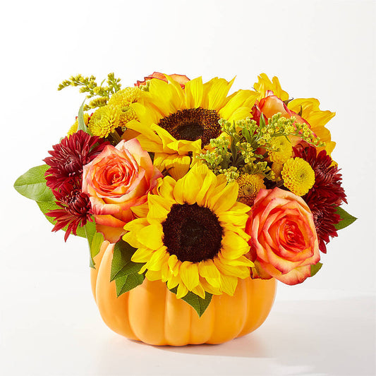 Golden Gourd Pumpkin Bouquet –  Black Orchid Florist, Santa Ana CA