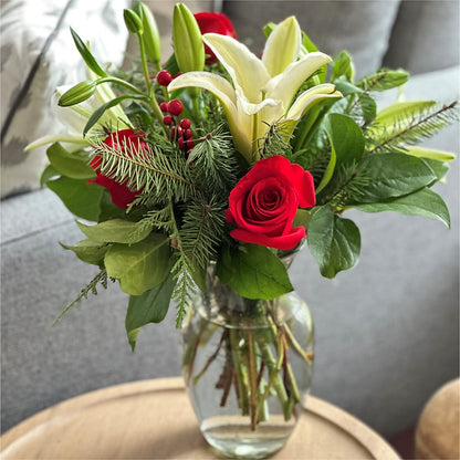 Sparkling Snowflakes Bouquet –  Black Orchid Florist, Santa Ana CA