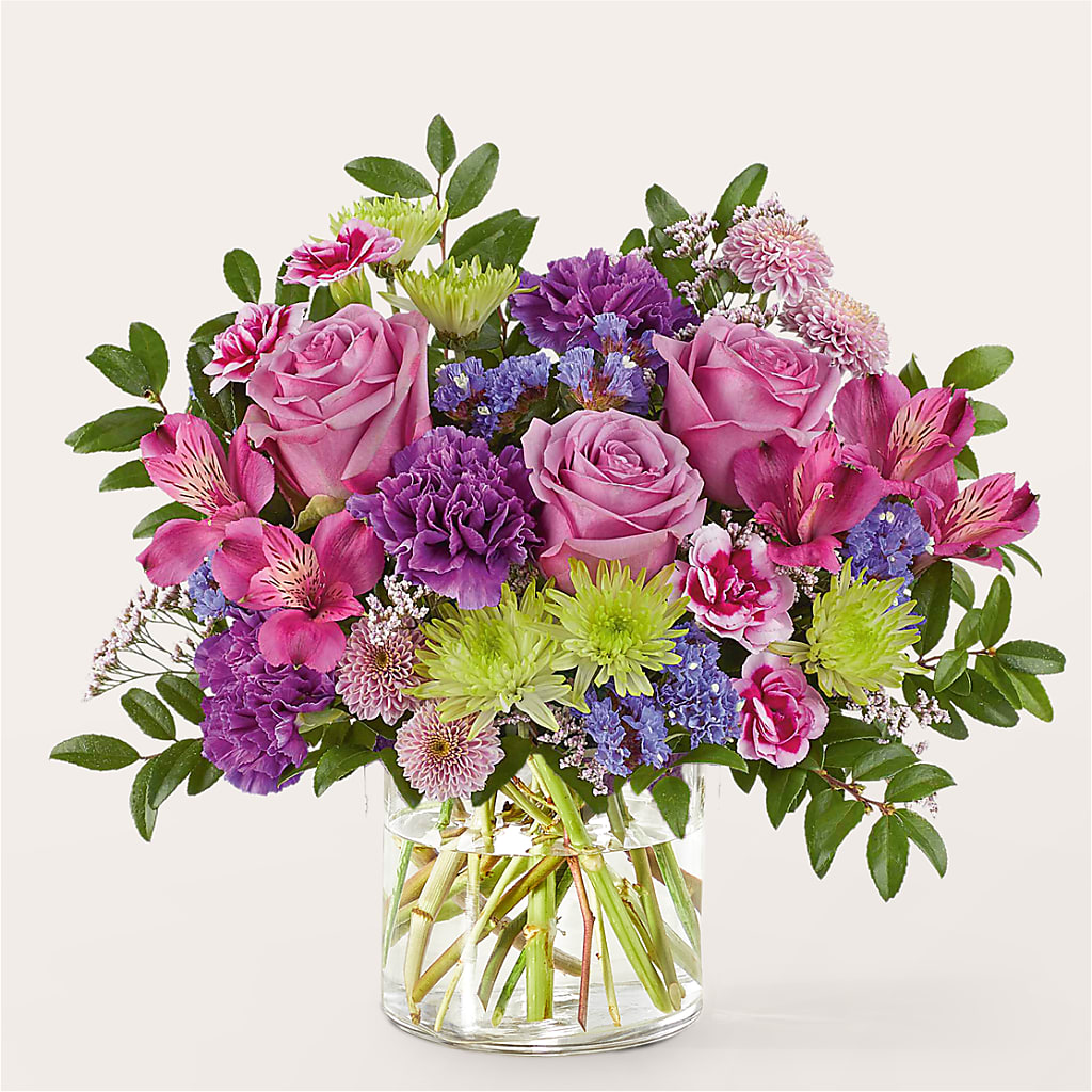 Glass Half Full Bouquet –  Black Orchid Florist, Santa Ana CA
