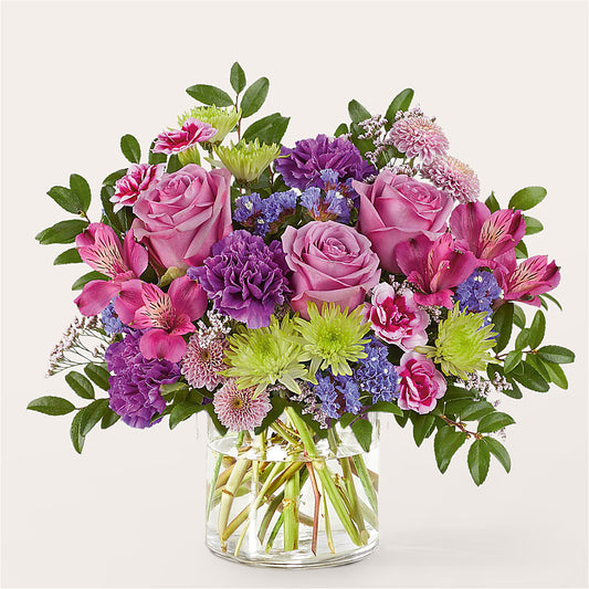 Glass Half Full Bouquet –  Black Orchid Florist, Santa Ana CA