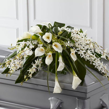 Angel Wings Casket Spray –  Black Orchid Florist, Santa Ana CA