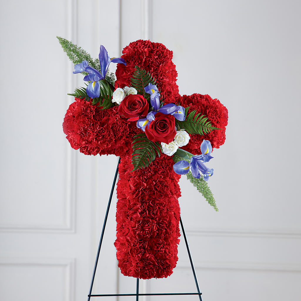 Faithful Hero Floral Cross –  Black Orchid Florist, Santa Ana CA