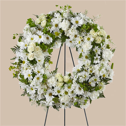 Faithful Wishes Wreath –  Black Orchid Florist, Santa Ana CA