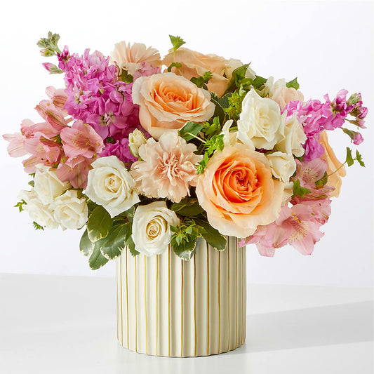 Paradise Bouquet with Ivory Vase –  Black Orchid Florist, Santa Ana CA
