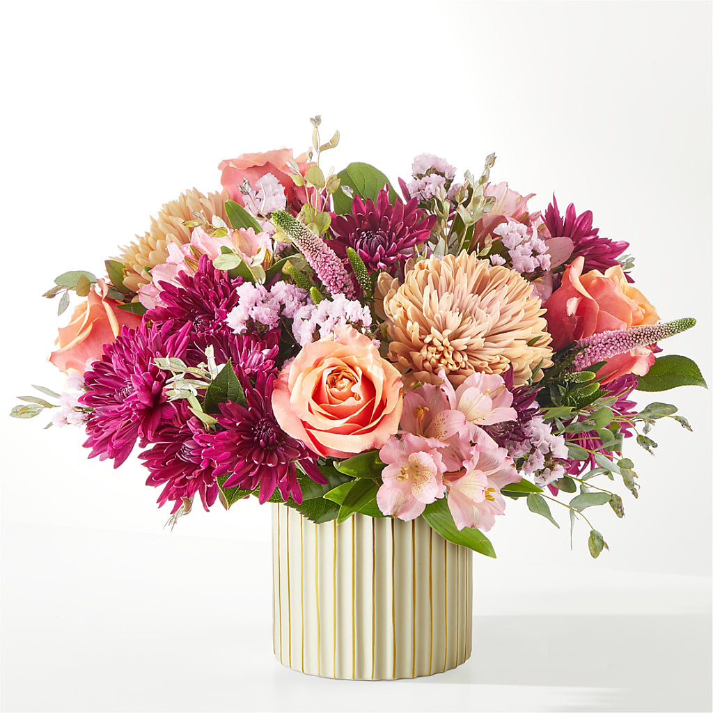 Berry Cobbler Bouquet with Ivory Vase –  Black Orchid Florist, Santa Ana CA