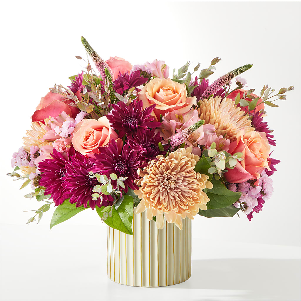 Berry Cobbler Bouquet with Ivory Vase –  Black Orchid Florist, Santa Ana CA