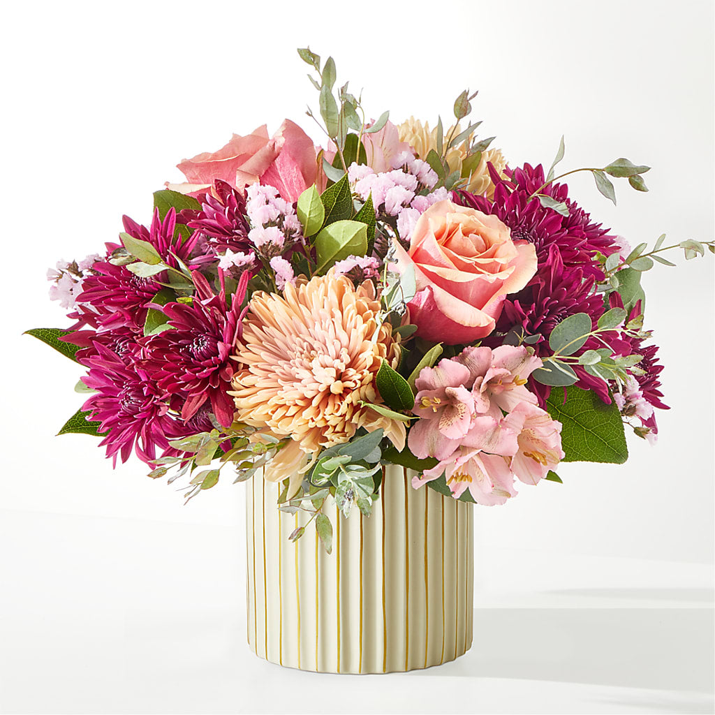 Berry Cobbler Bouquet with Ivory Vase –  Black Orchid Florist, Santa Ana CA