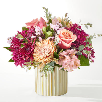 Berry Cobbler Bouquet with Ivory Vase –  Black Orchid Florist, Santa Ana CA