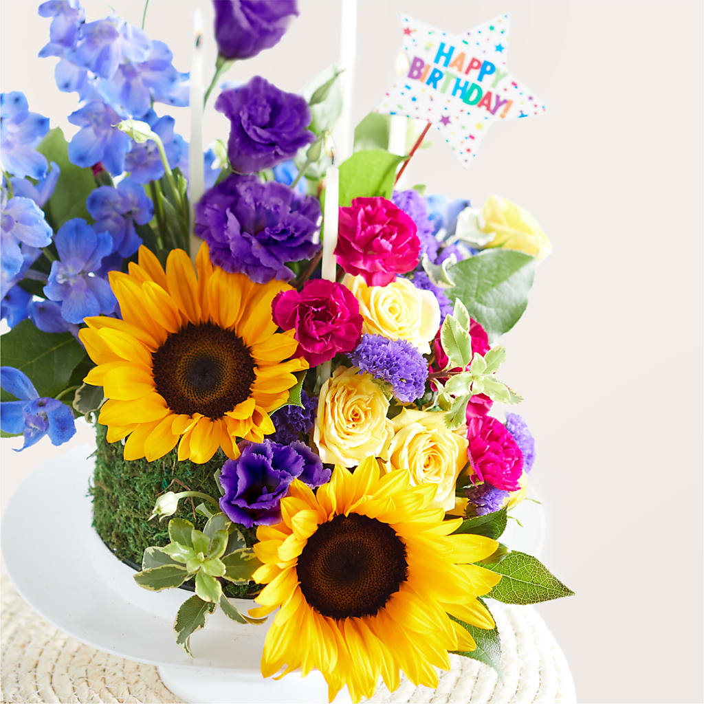 Star of the Day Floral Cake –  Black Orchid Florist, Santa Ana CA