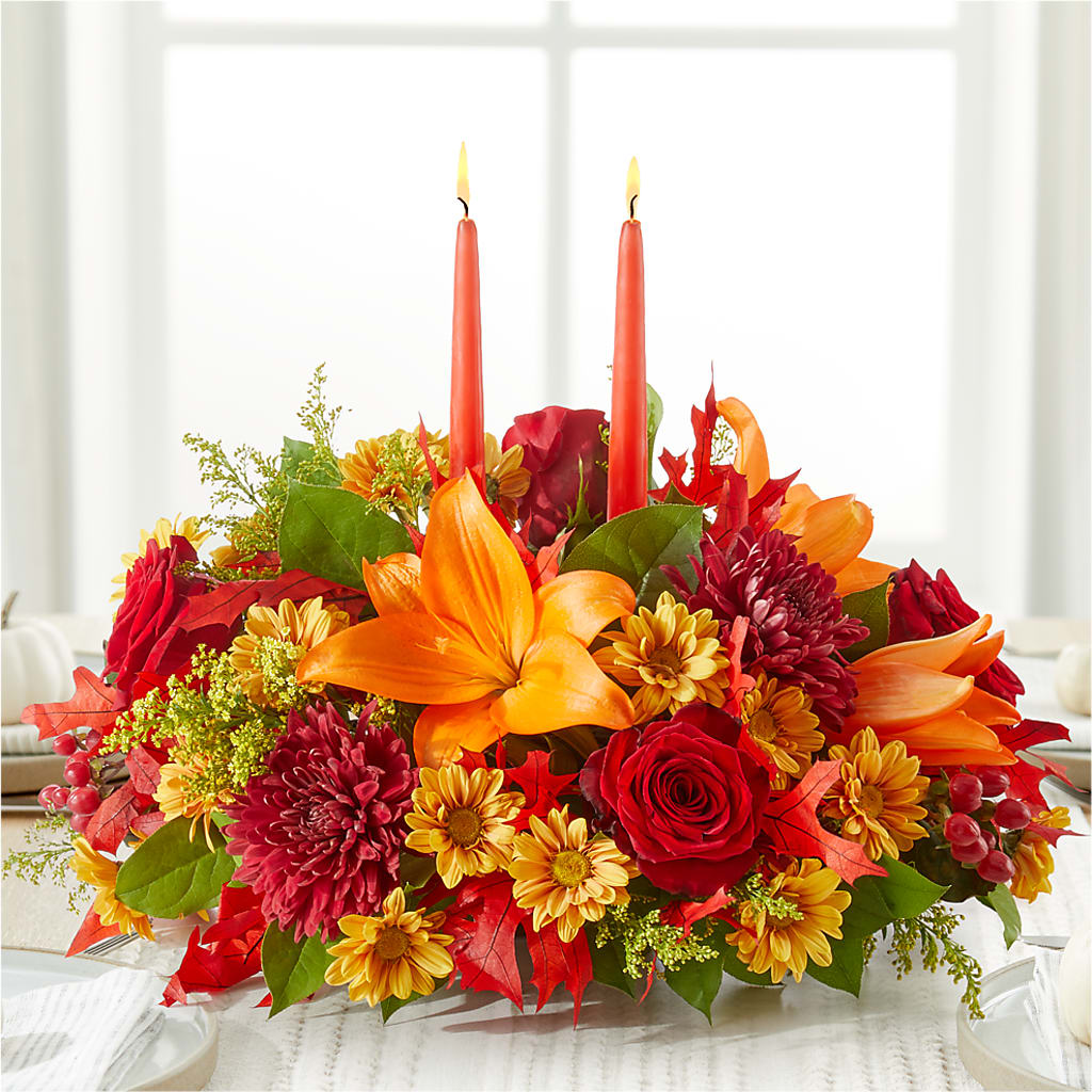 Autumn's Embrace Centerpiece –  Black Orchid Florist, Santa Ana CA