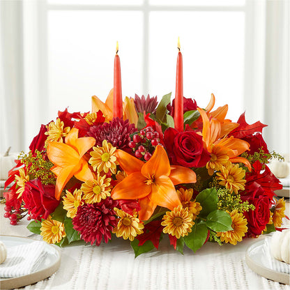 Autumn's Embrace Centerpiece –  Black Orchid Florist, Santa Ana CA