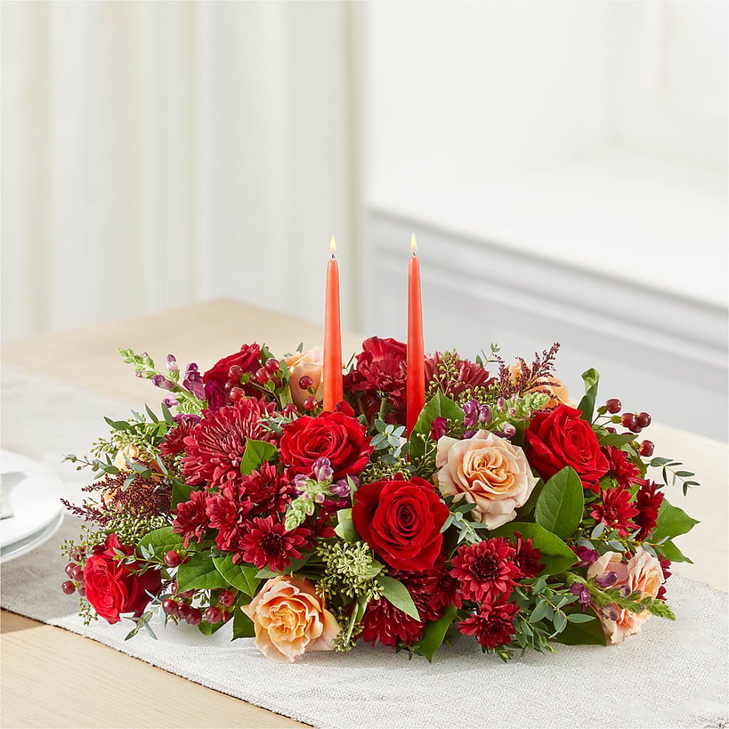 Most Thankful Centerpiece –  Black Orchid Florist, Santa Ana CA
